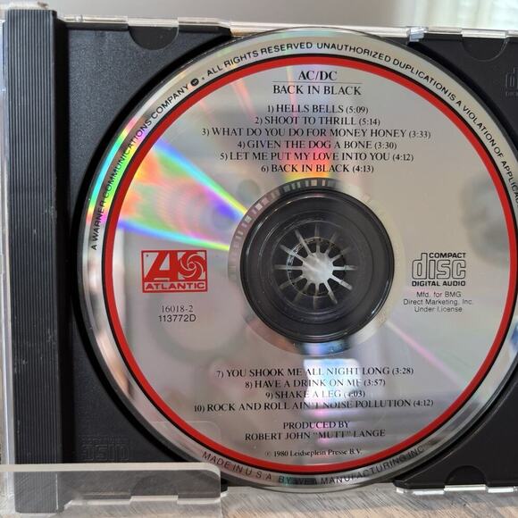 Back in Black by AC/DC (CD, 1980) - Picture 4 of 5